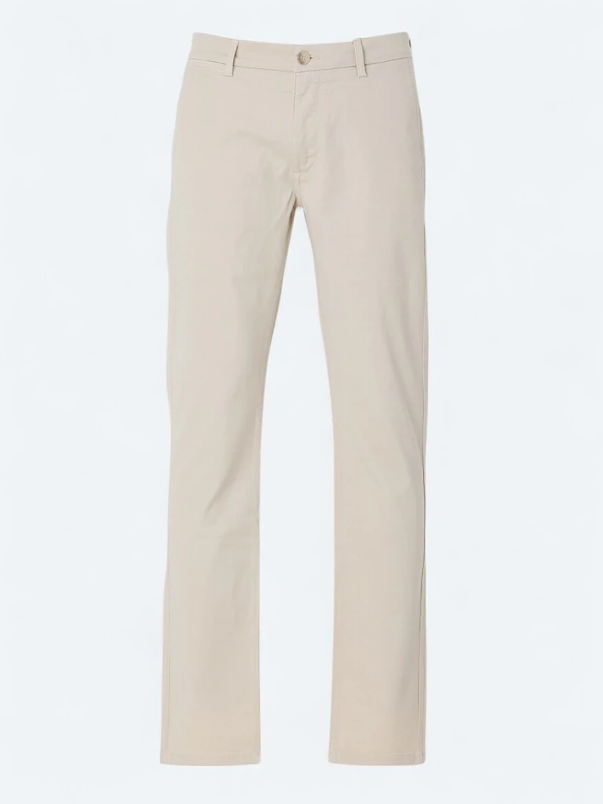 Beige Weaving Jogging Fit Casual Trousers - 5