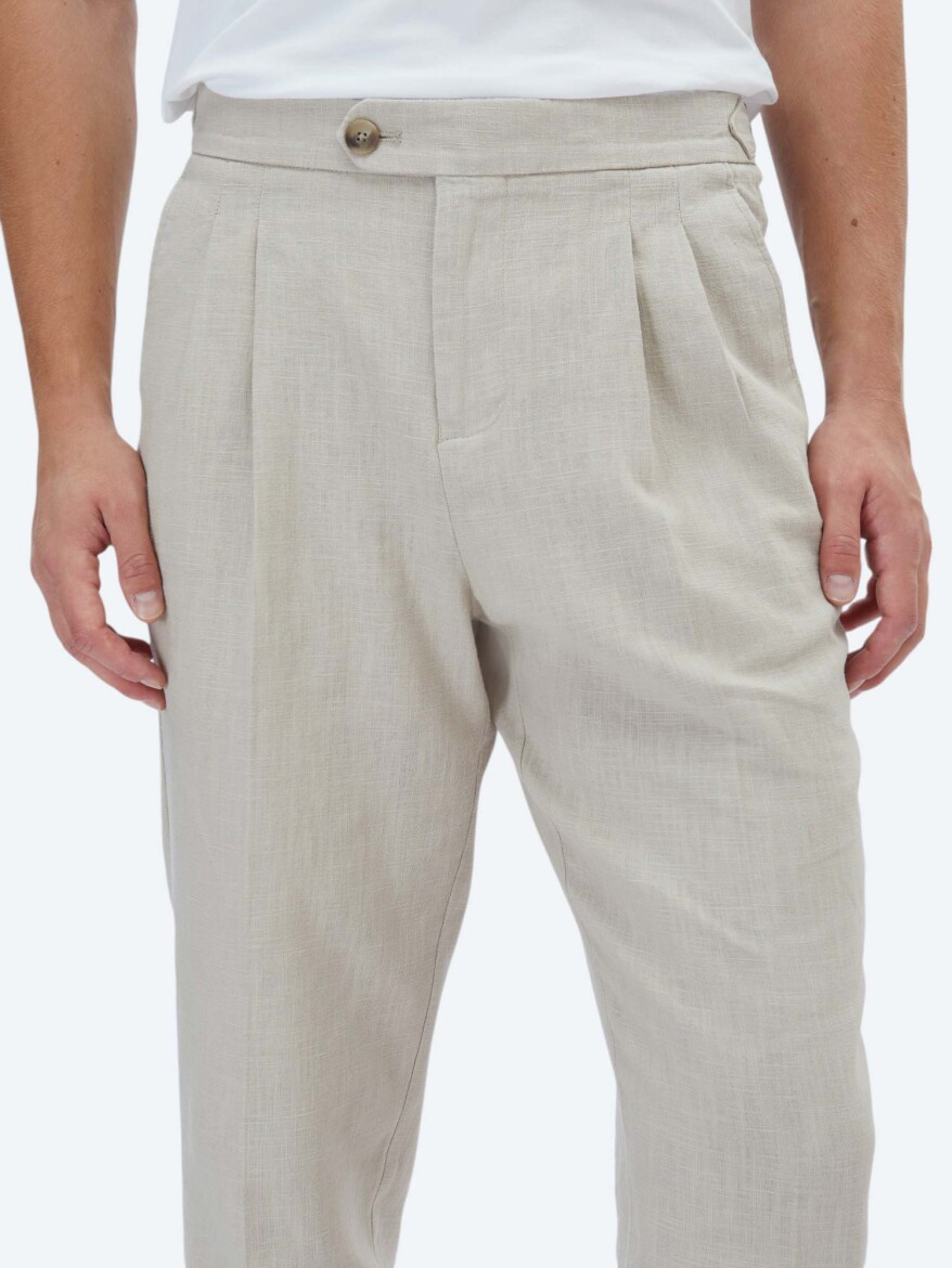 Bej Dokuma Carrot Fit Casual Pantolon - 3