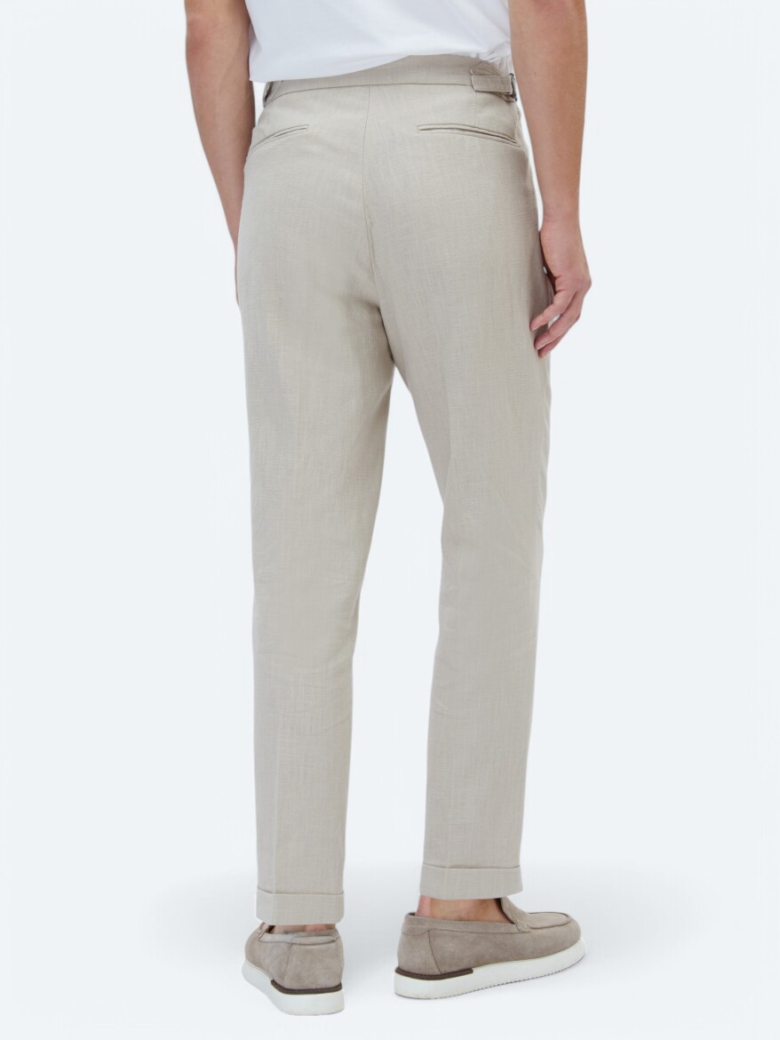 Bej Dokuma Carrot Fit Casual Pantolon - 5