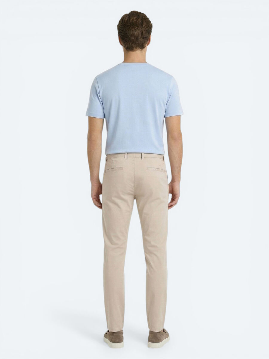 Bej Dokuma Jogging Fit Casual Pamuk Karışımlı Pantolon - 5