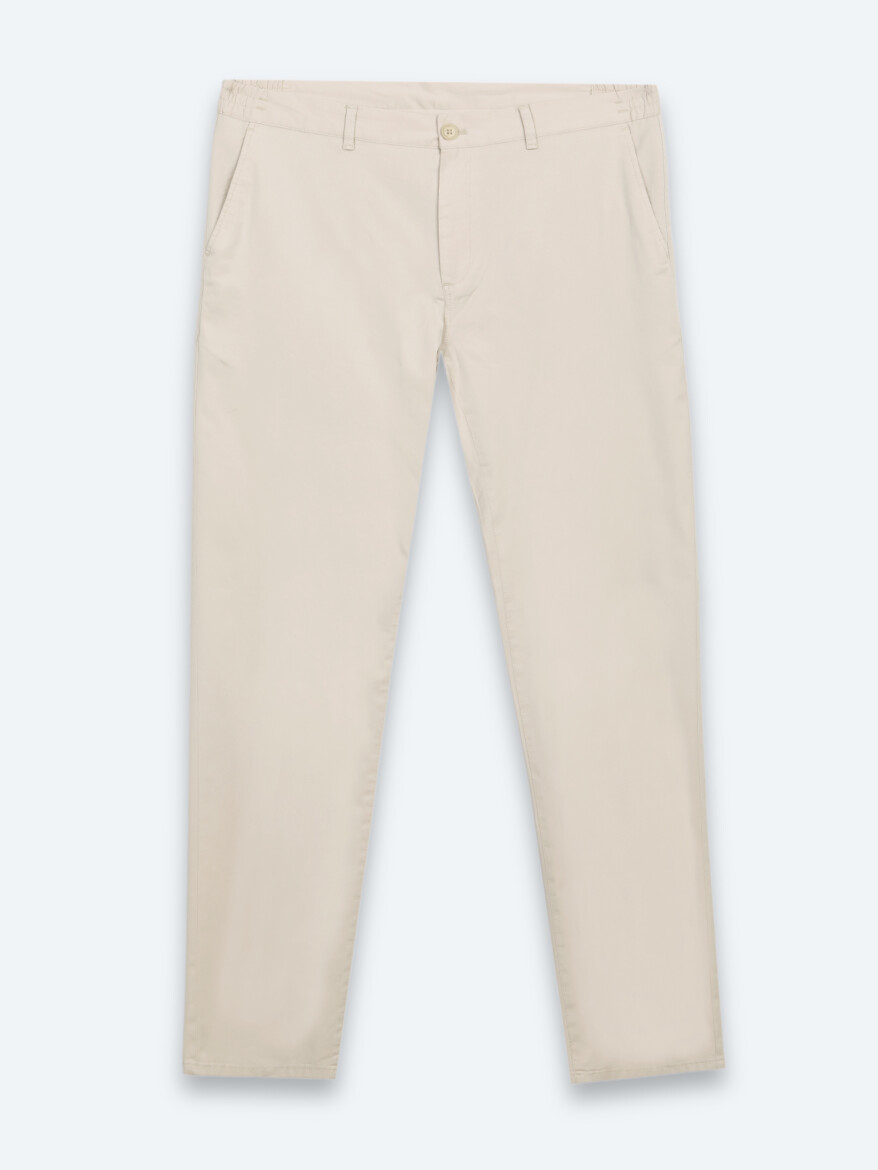 Bej Dokuma Jogging Fit Casual Pamuk Karışımlı Pantolon - 6