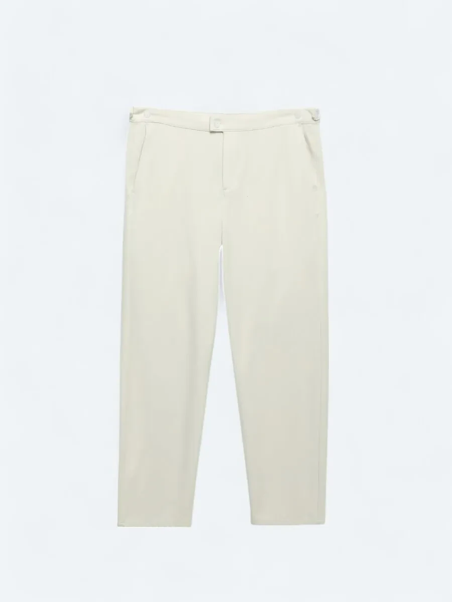 Bej Dokuma Loose Fit Casual Pantolon - 6