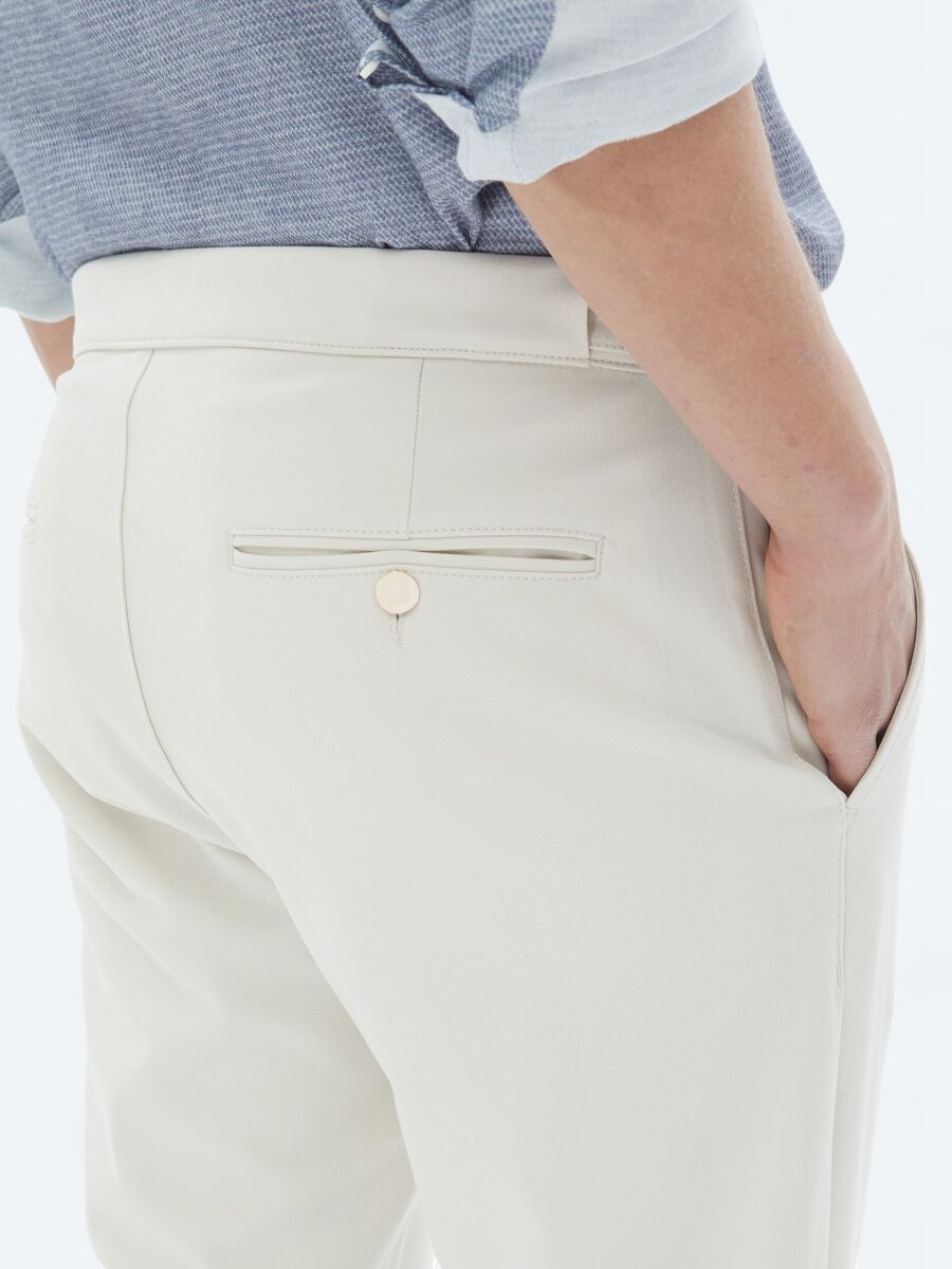 Bej Dokuma Loose Fit Casual Pantolon - 4