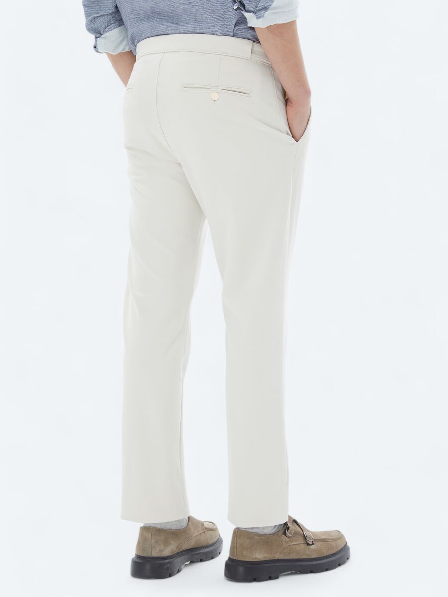 Bej Dokuma Loose Fit Casual Pantolon - 5