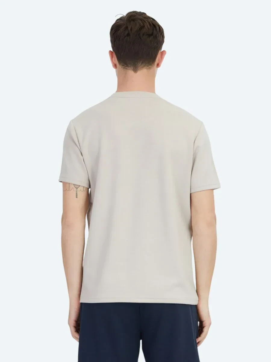 Bej Düz Bisiklet Yaka T-Shirt - 5