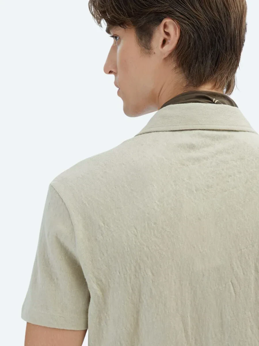 Bej Düz Regular Fit Casual Pamuk Karışımlı Gömlek - 6