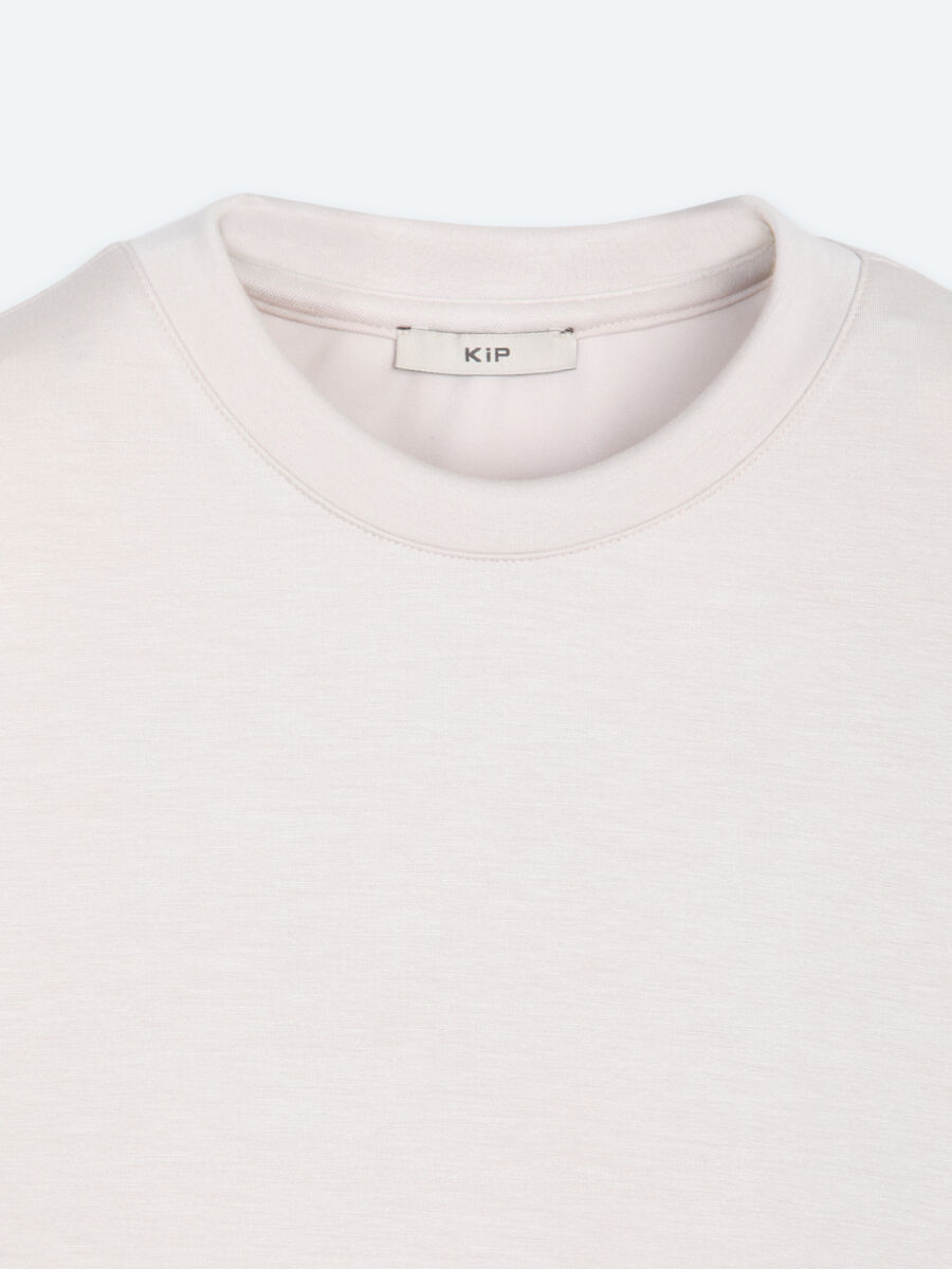 Bej Düz Sweatshırt - 8