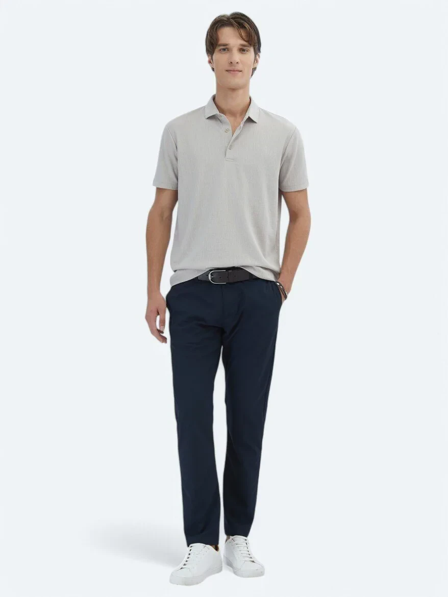 Bej Jakarlı Polo Yaka T-Shirt - 2