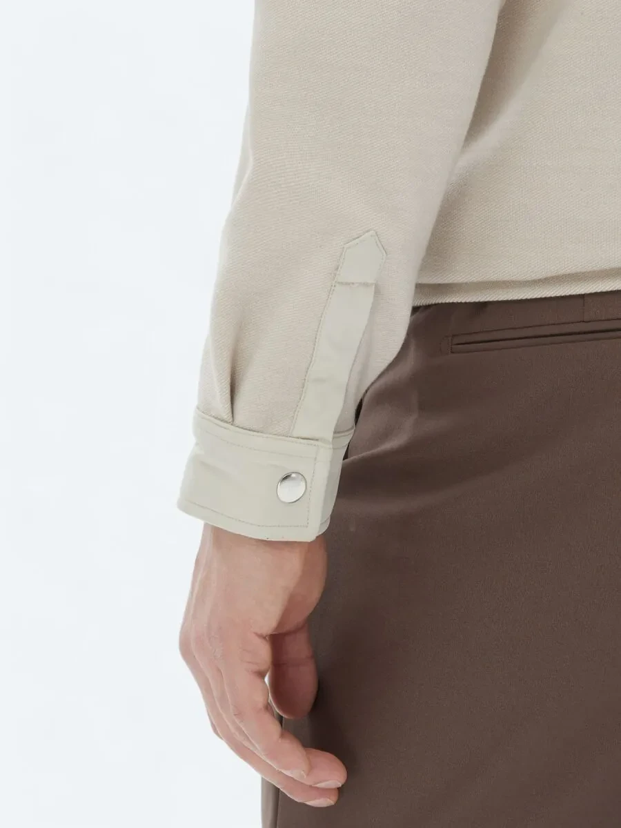 Bej Kapüşonlu Sweatshırt - 5