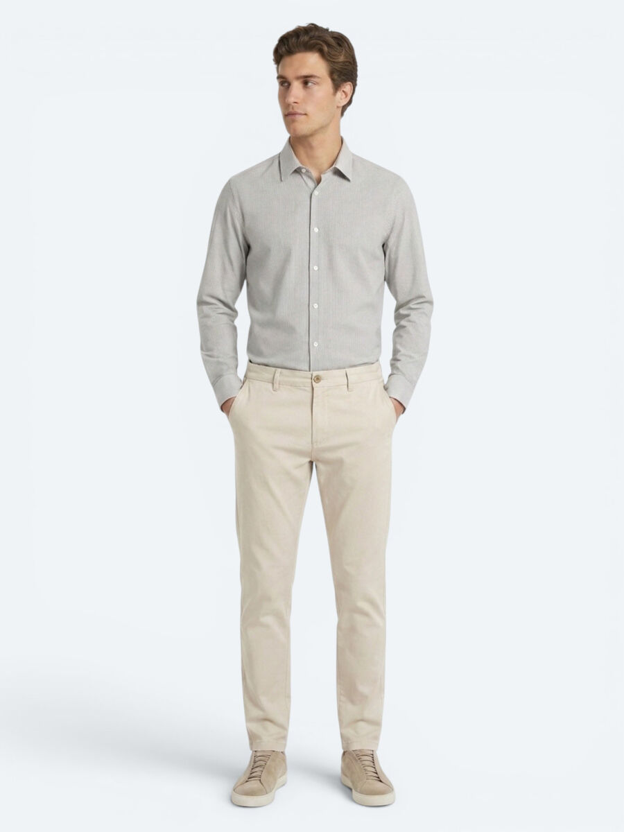 Bej Kumaş Jogging Fit Casual Pantolon - 3