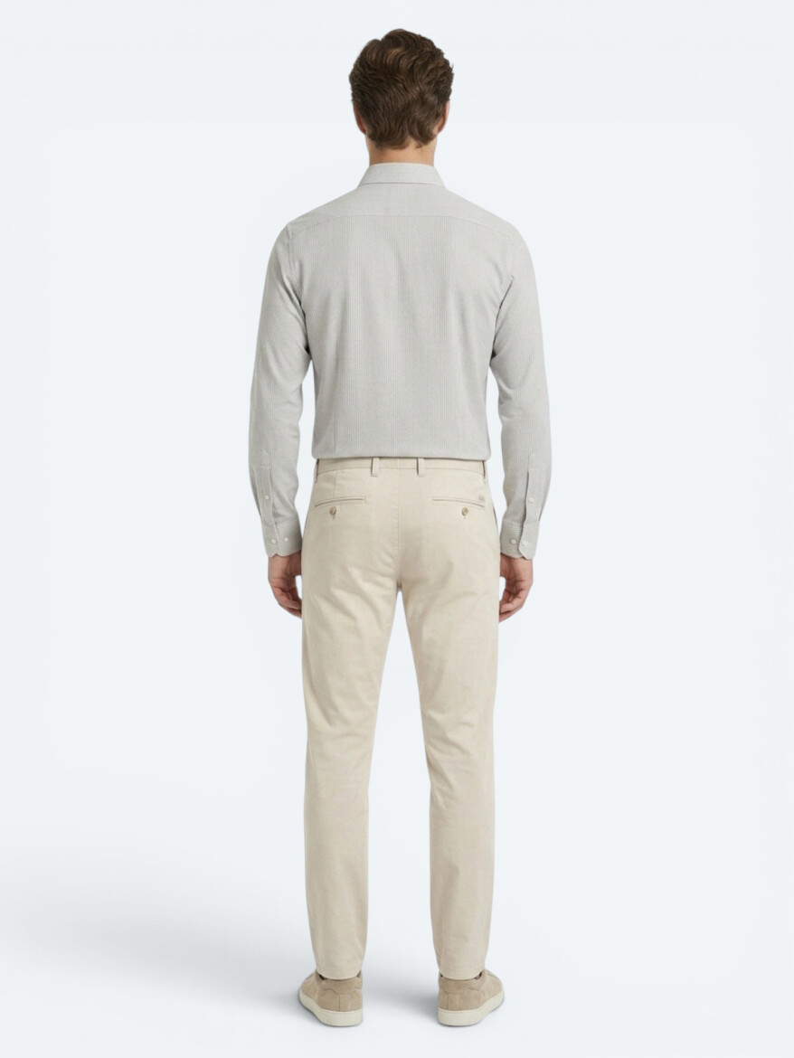 Bej Kumaş Jogging Fit Casual Pantolon - 4