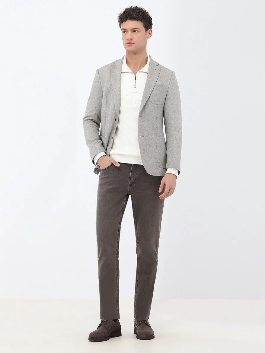 Bej Mikro Slim Fit Takım Elbise - 2