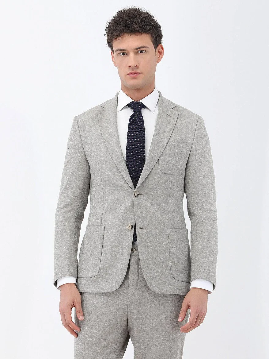 Bej Mikro Slim Fit Takım Elbise - 7