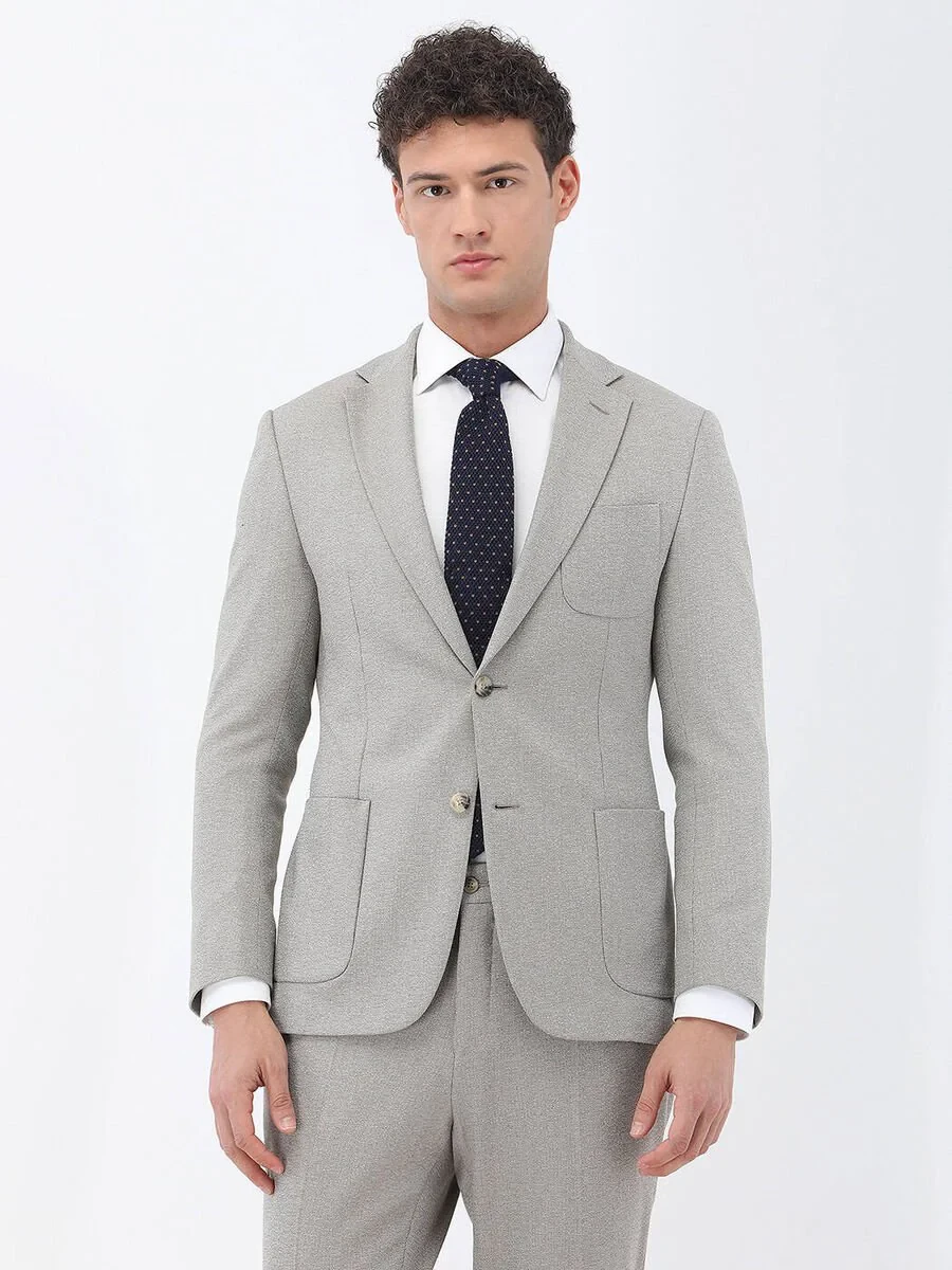 Bej Mikro Slim Fit Takım Elbise - 7