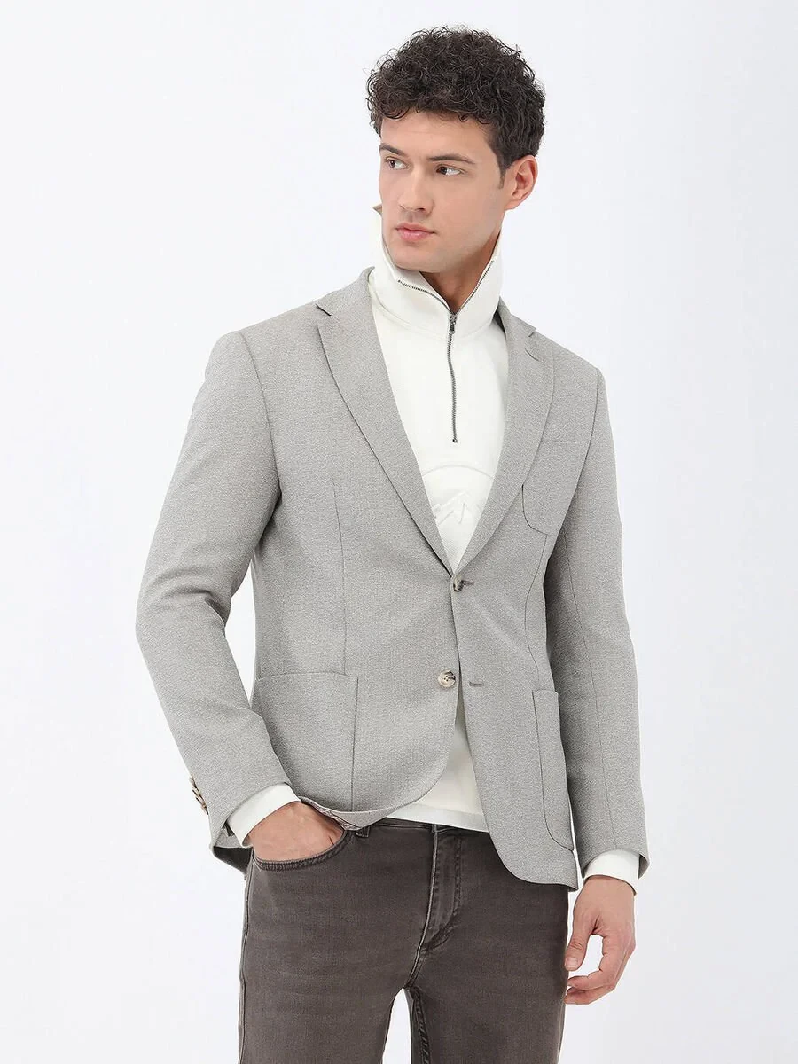 Bej Mikro Slim Fit Takım Elbise - 8