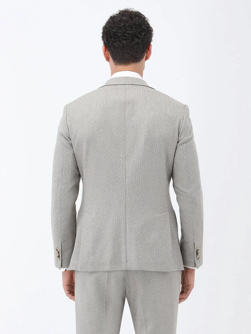Bej Mikro Slim Fit Takım Elbise - 13