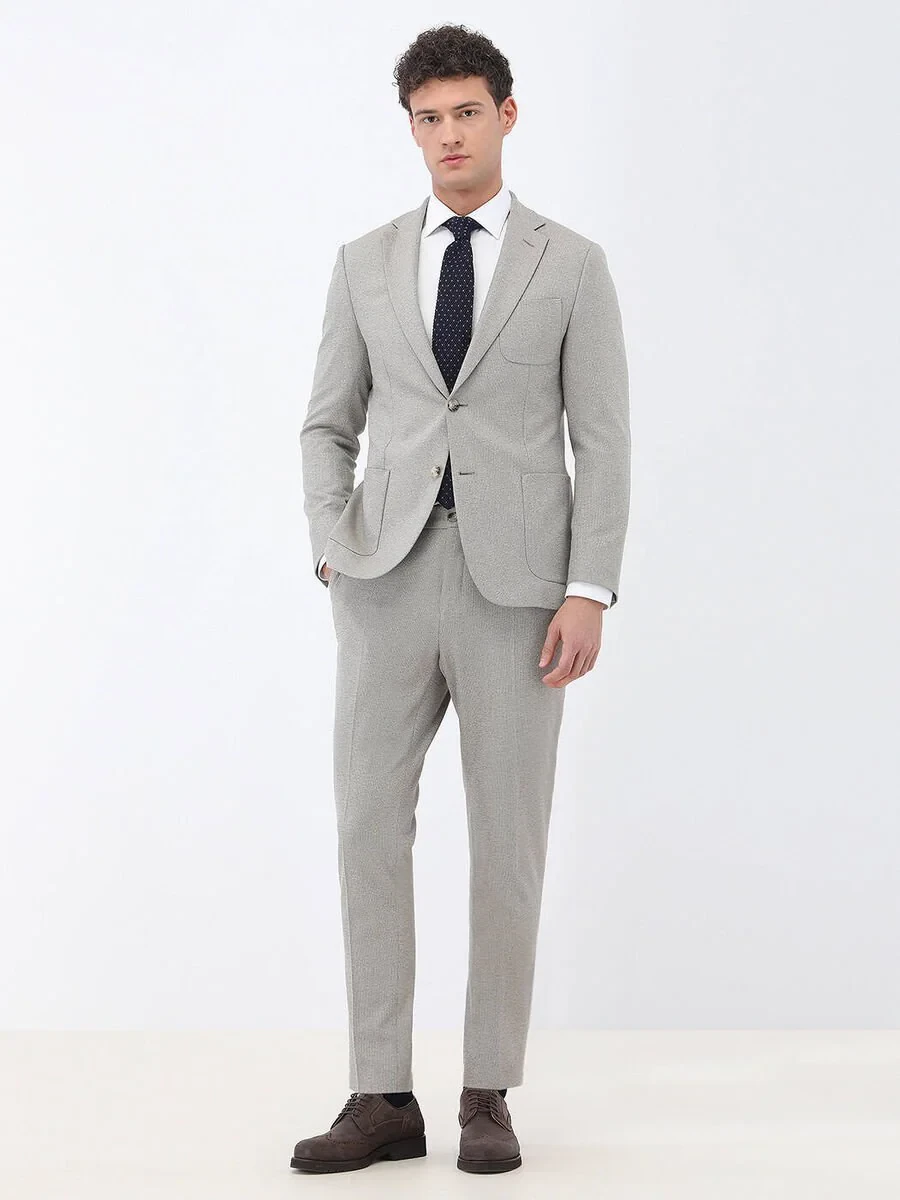 Bej Mikro Slim Fit Takım Elbise - 14