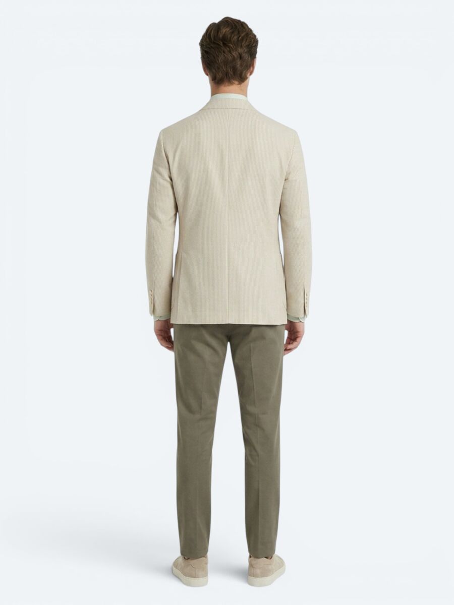 Bej Modern Fit Pamuk Karışımlı Ceket - 5