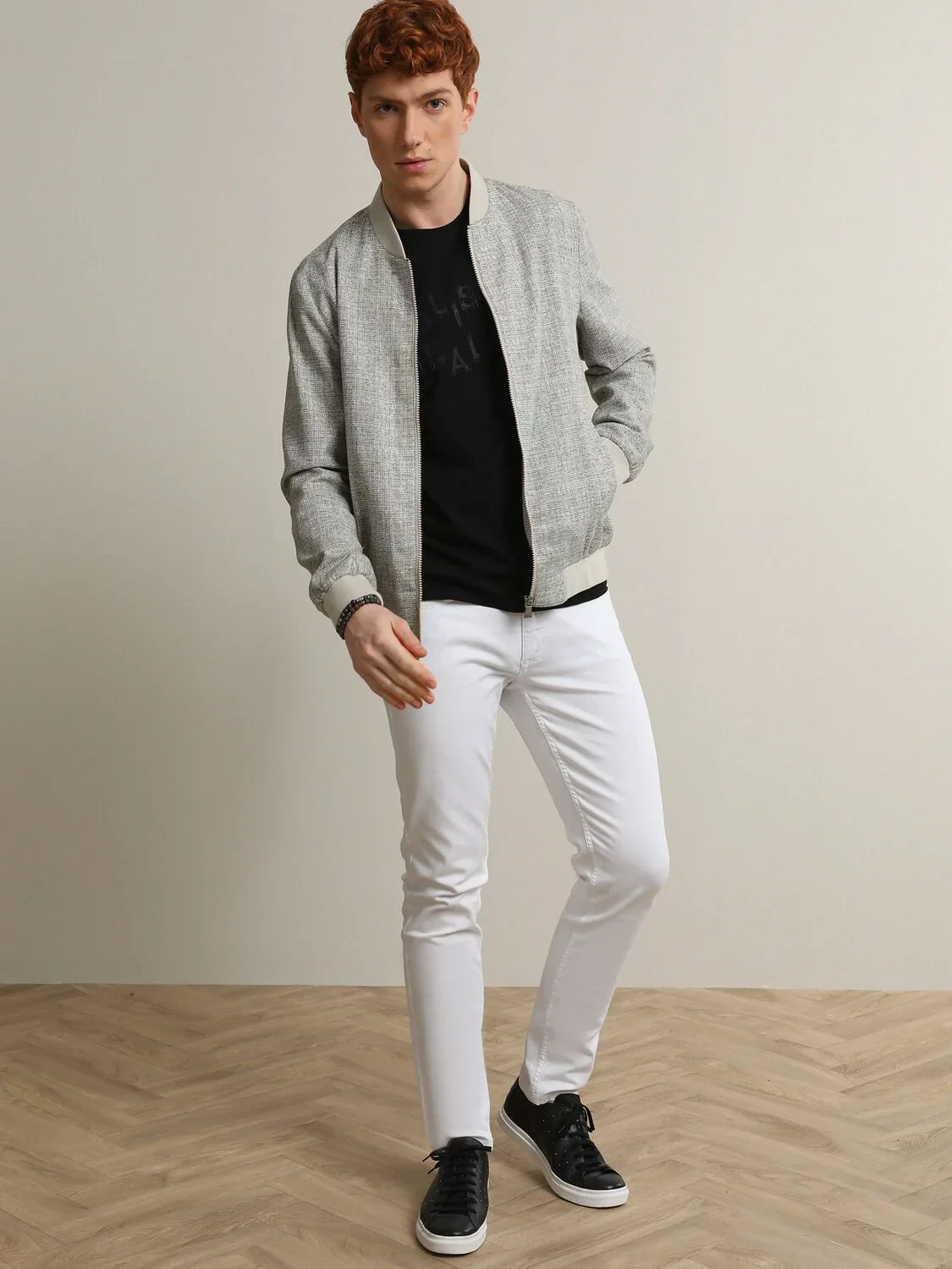Bej Regular Fit Casual Dokuma Mont - 2