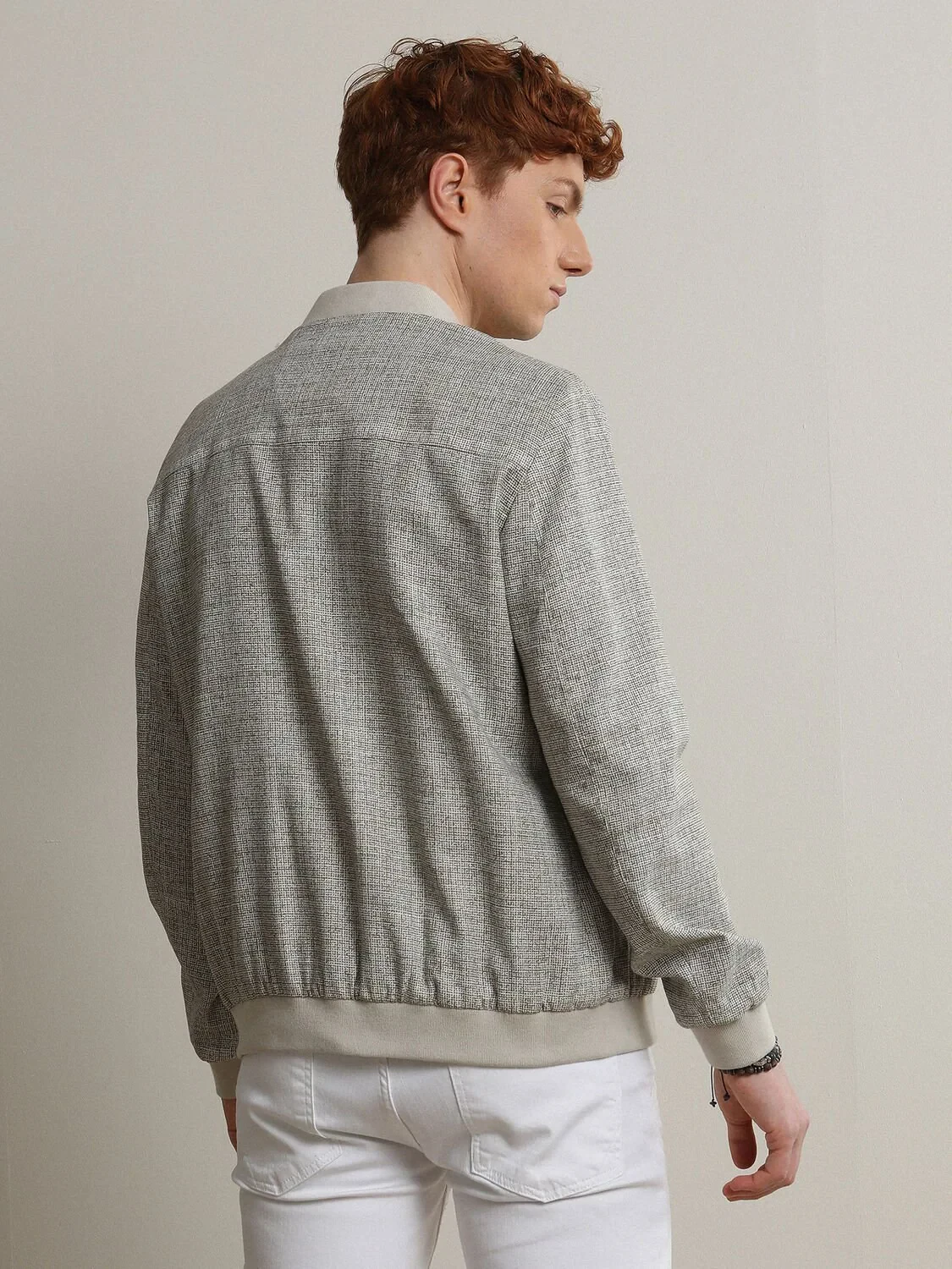 Bej Regular Fit Casual Dokuma Mont - 5