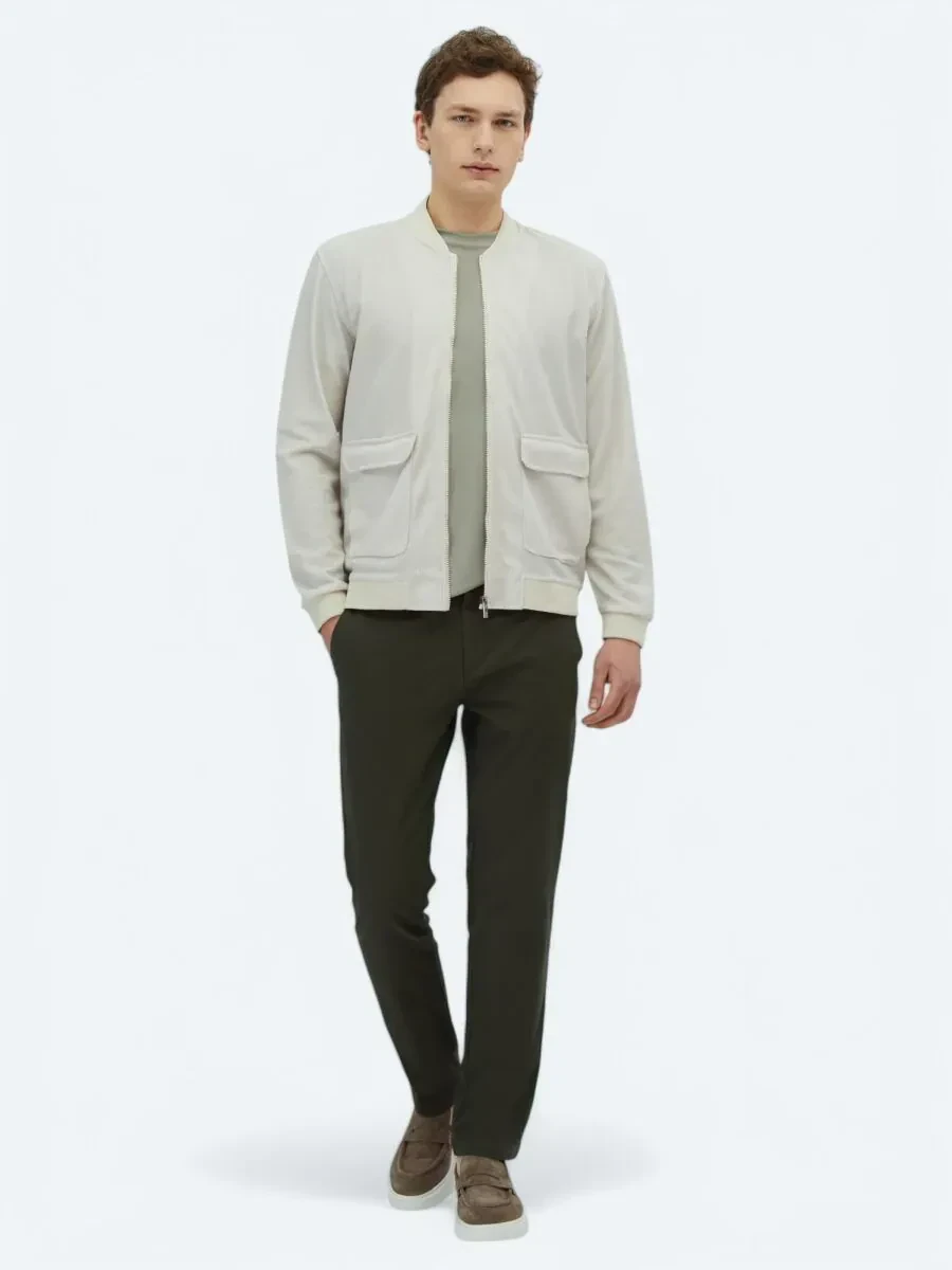 Bej Regular Fit Casual Örme Mont - 2