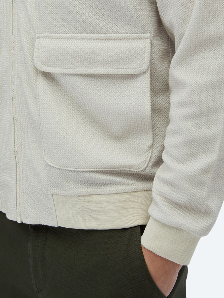 Bej Regular Fit Casual Örme Mont - 5