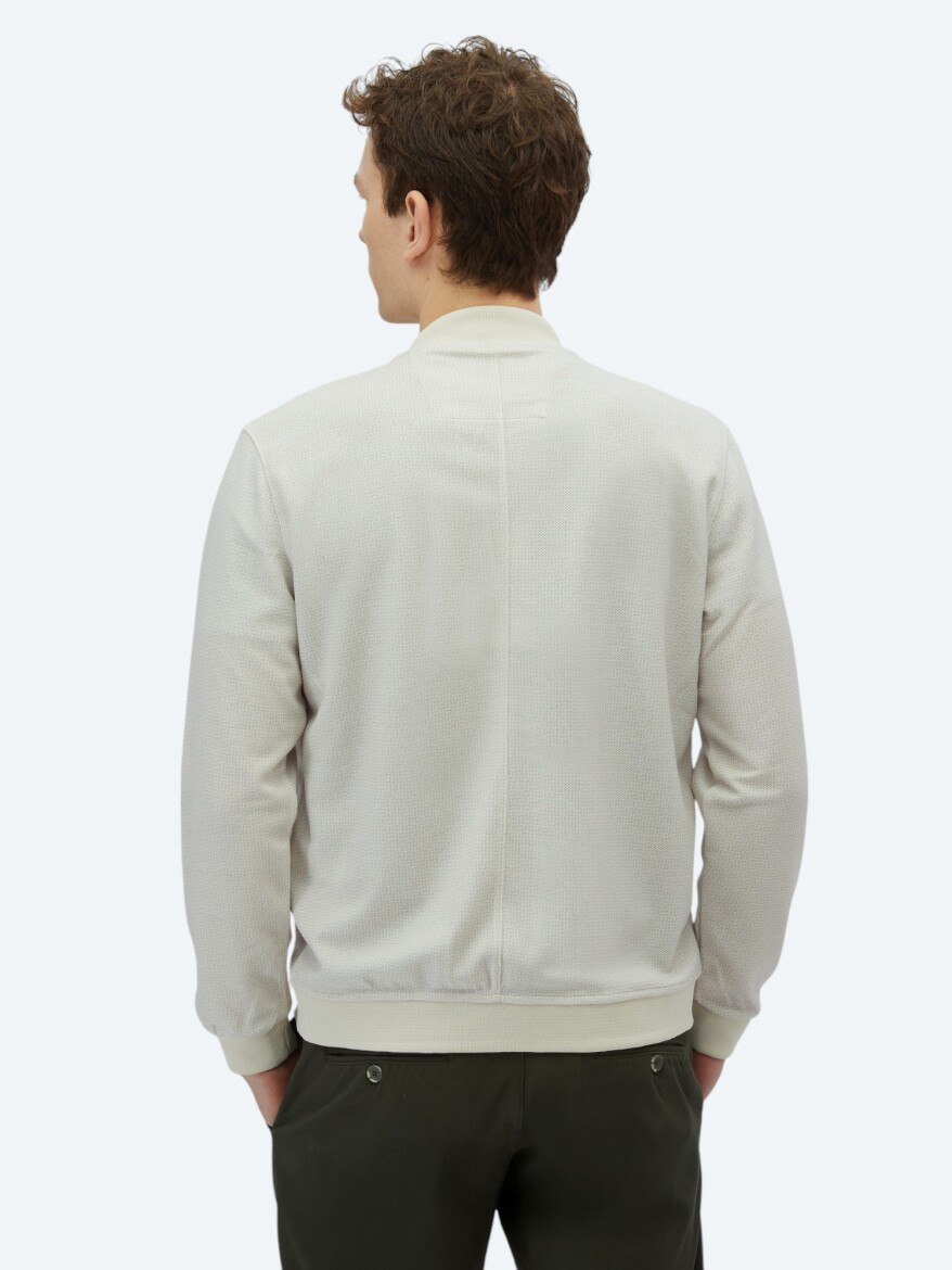 Bej Regular Fit Casual Örme Mont - 7