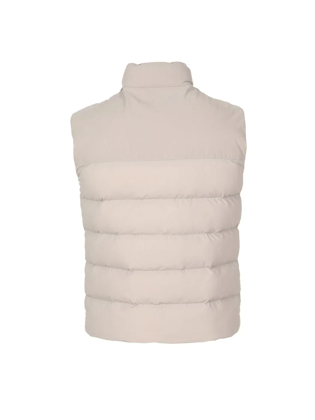 Bej Regular Fit Dik Yaka Casual Dokuma Spor Yelek - 5