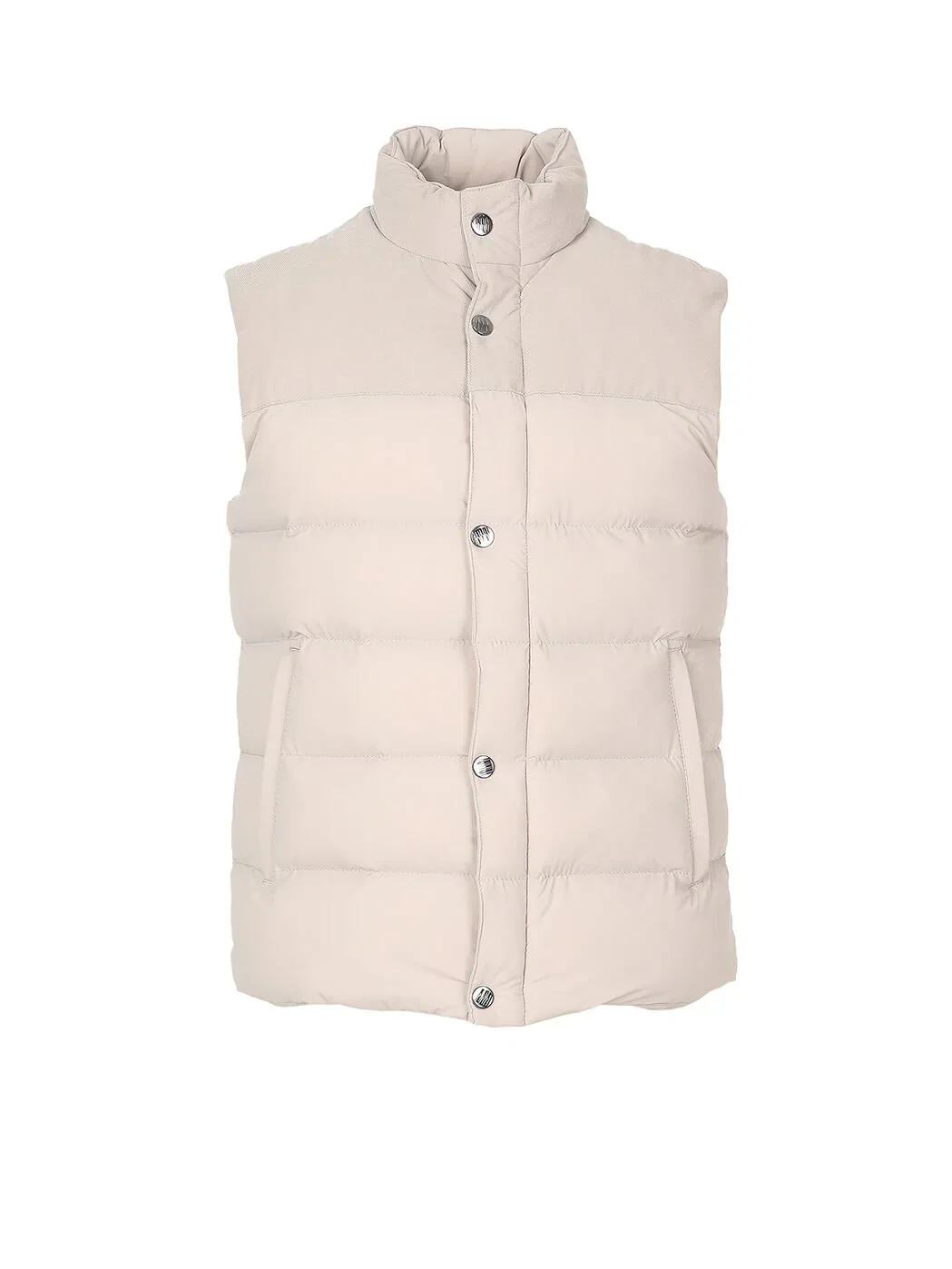 Bej Regular Fit Dik Yaka Casual Dokuma Spor Yelek - 6