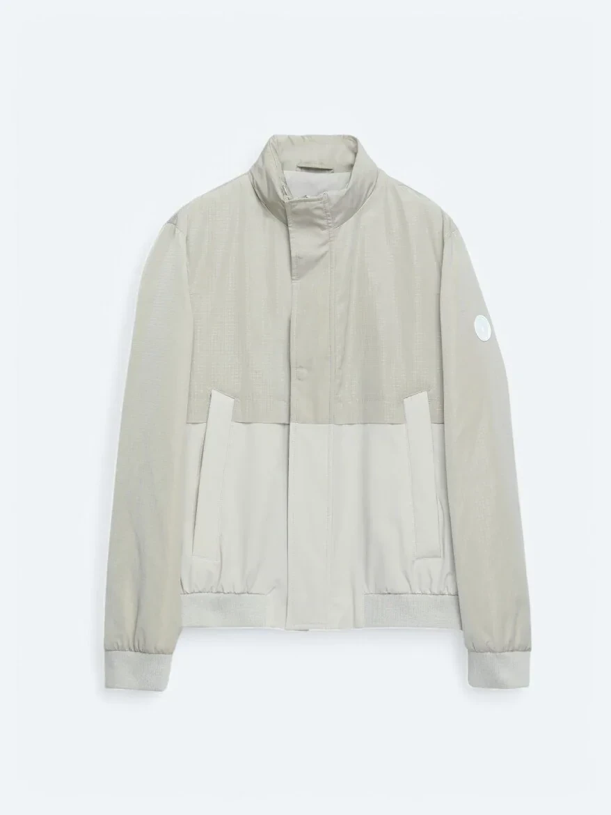 Bej Regular Fit Gizli Kapüşon Casual Dokuma Mont - 10