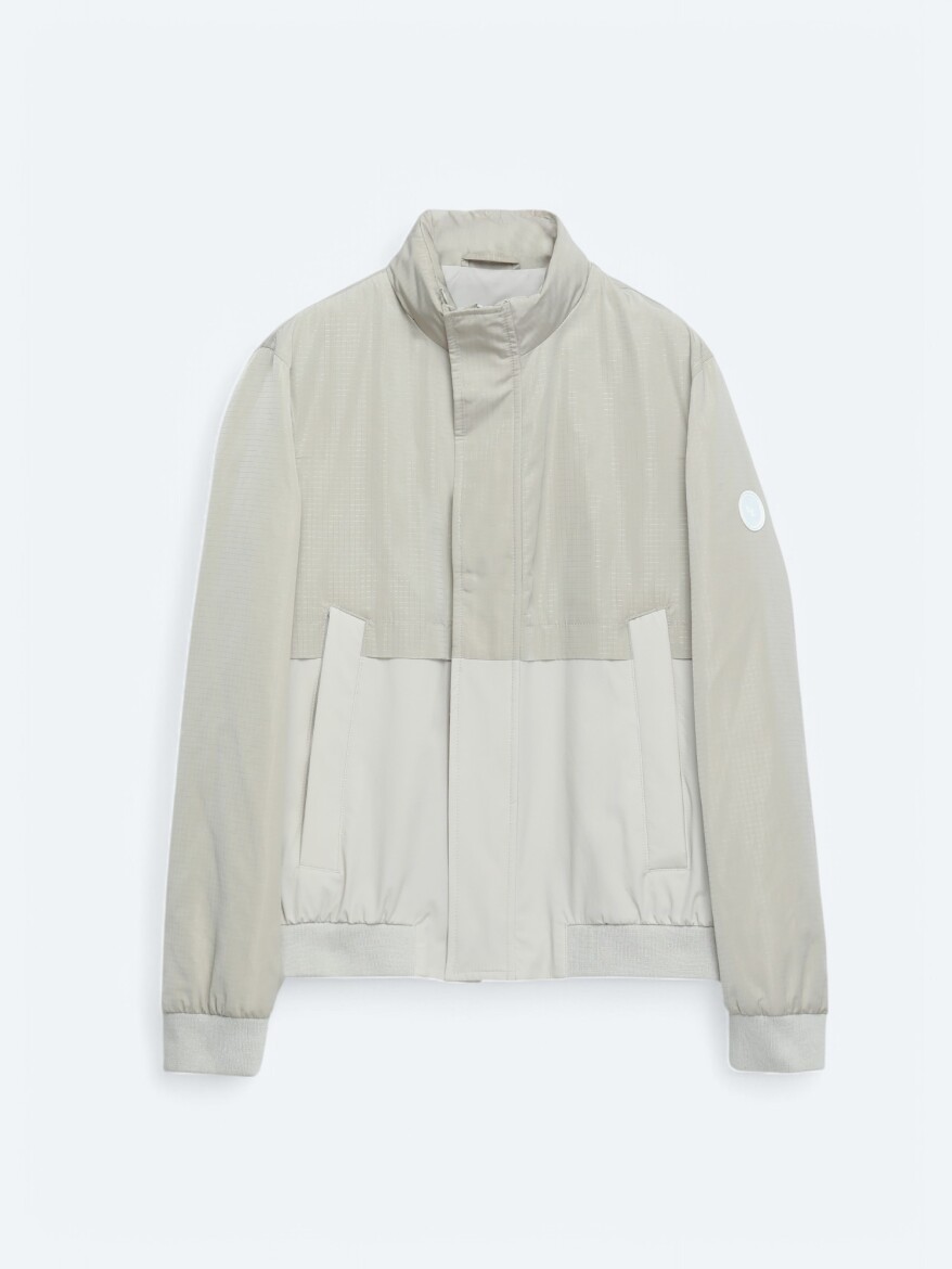 Bej Regular Fit Gizli Kapüşon Casual Dokuma Mont - 10