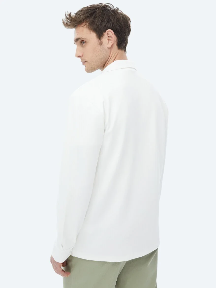 Bej Regular Fit Overshırt - 9