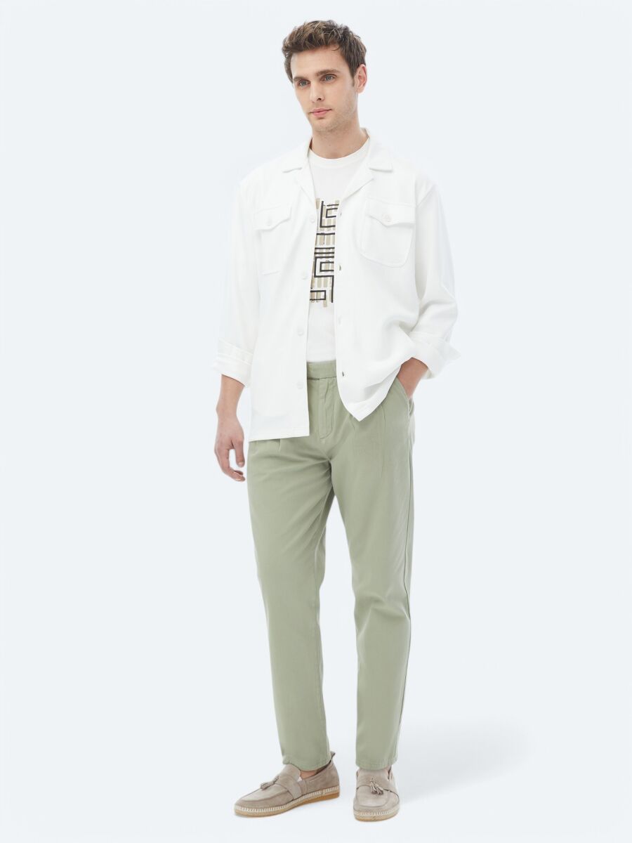 Bej Regular Fit Overshırt - 3