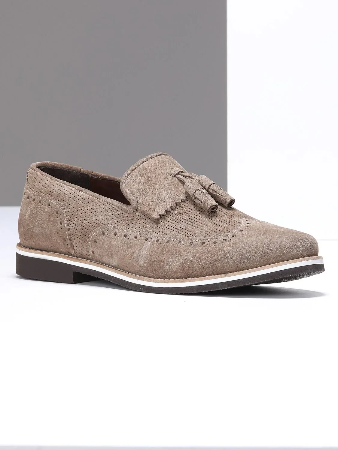 Bej Süet Casual Loafer - 1
