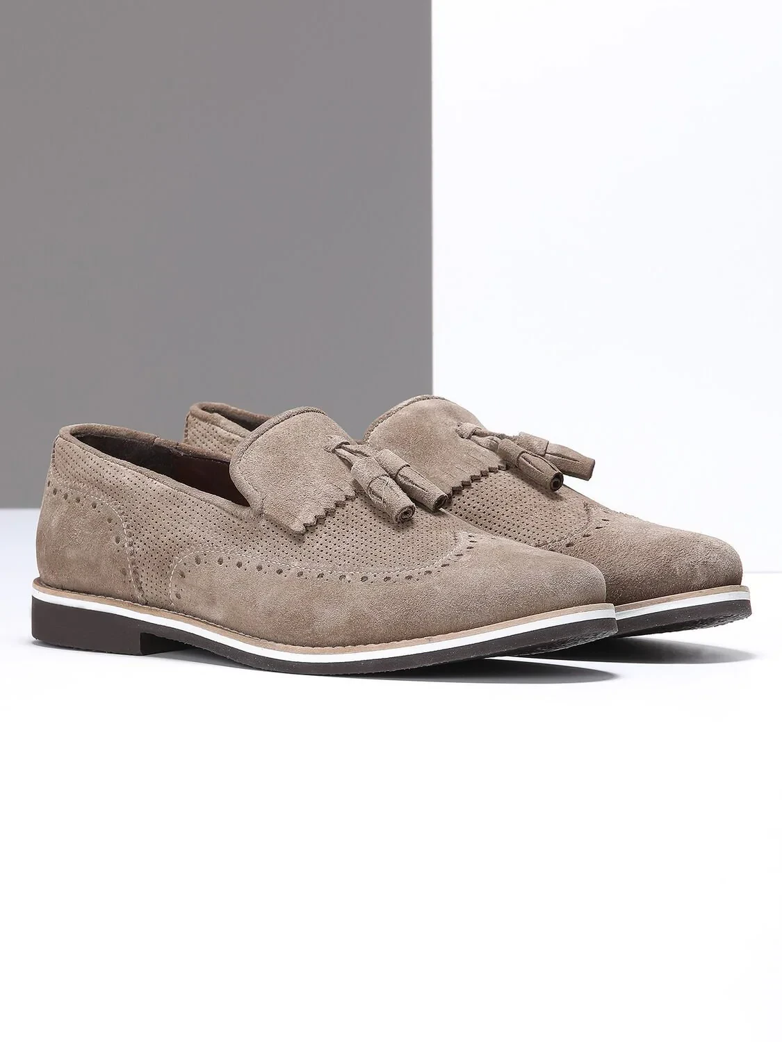 Bej Süet Casual Loafer - 2