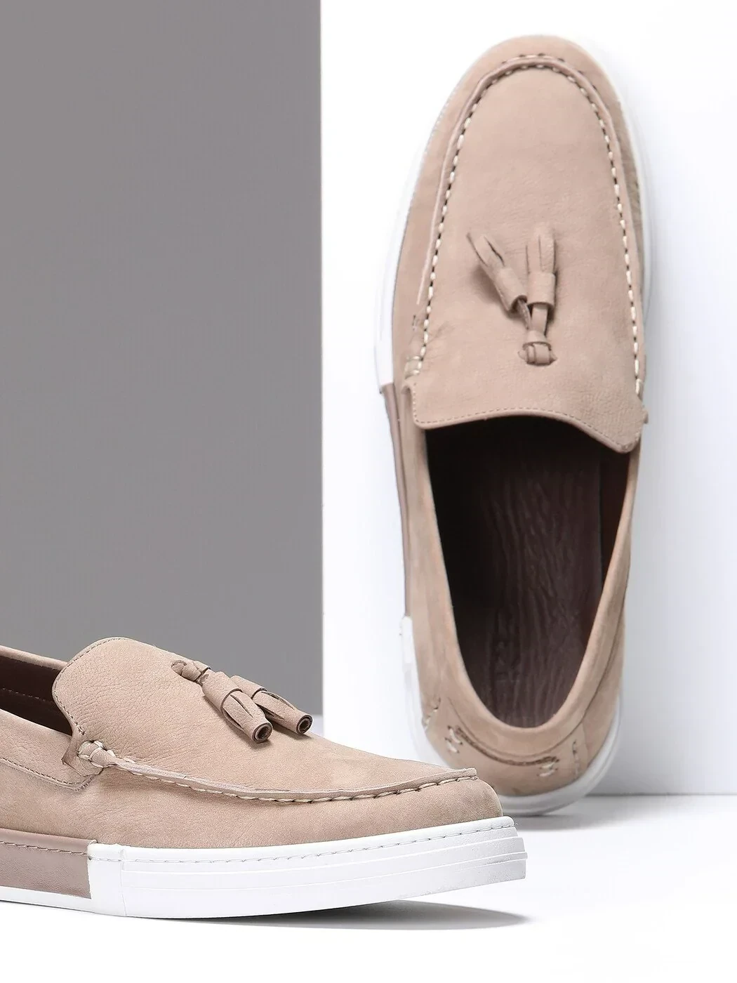 Bej Süet Casual Loafer - 4