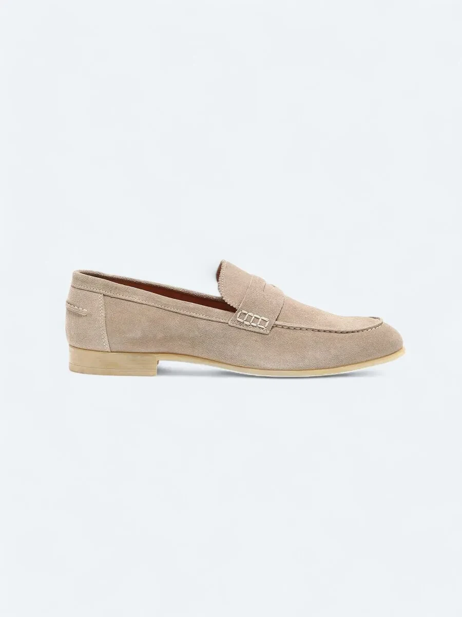 Bej Süet Casual Loafer - 1