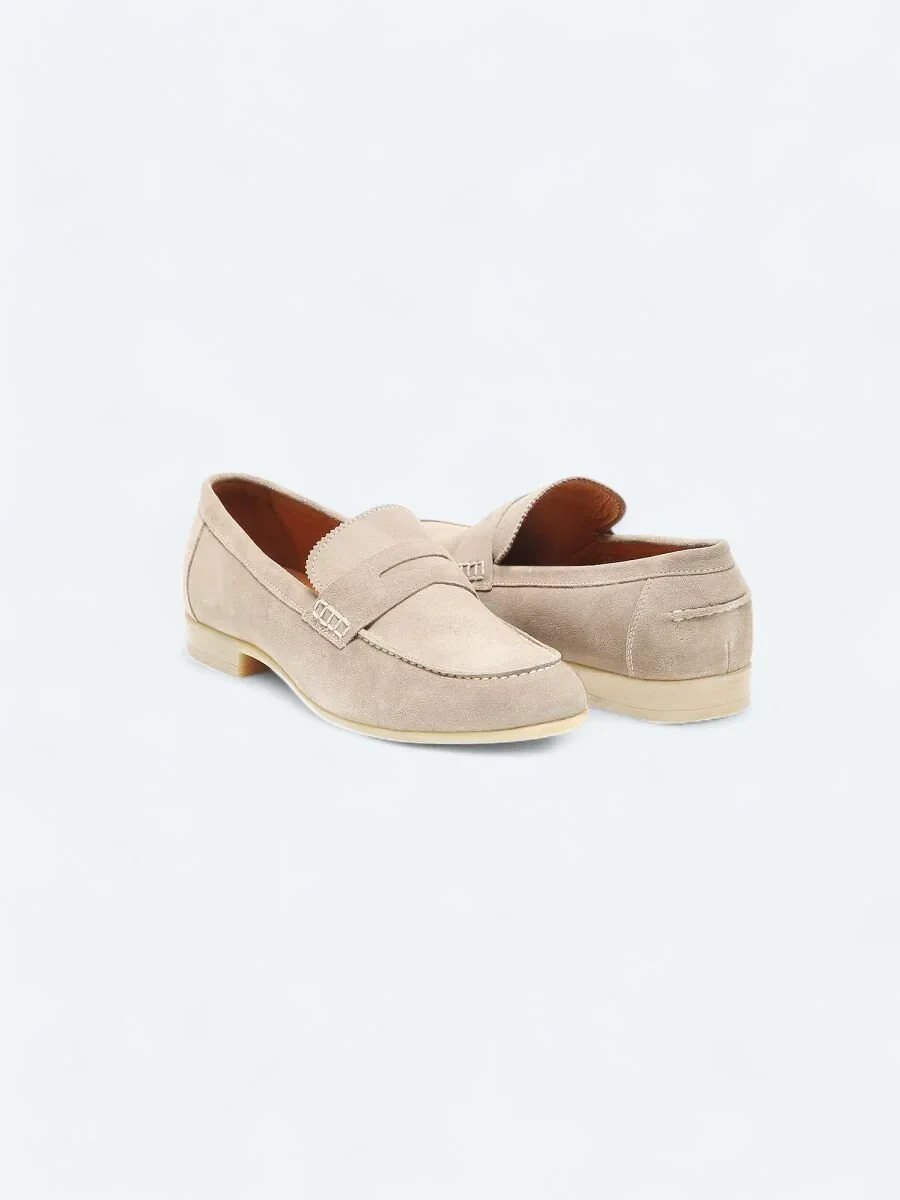 Bej Süet Casual Loafer - 3