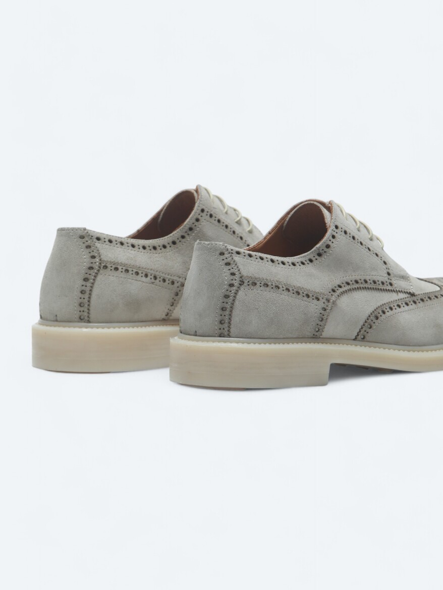 Bej Süet Smart Casual Ayakkabı - 5