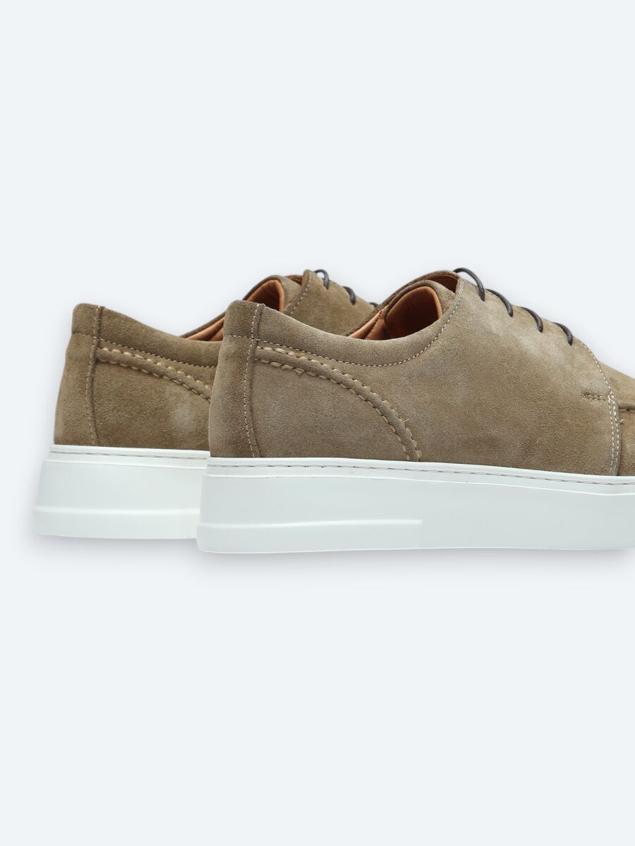Bej Süet Smart Casual Ayakkabı - 5