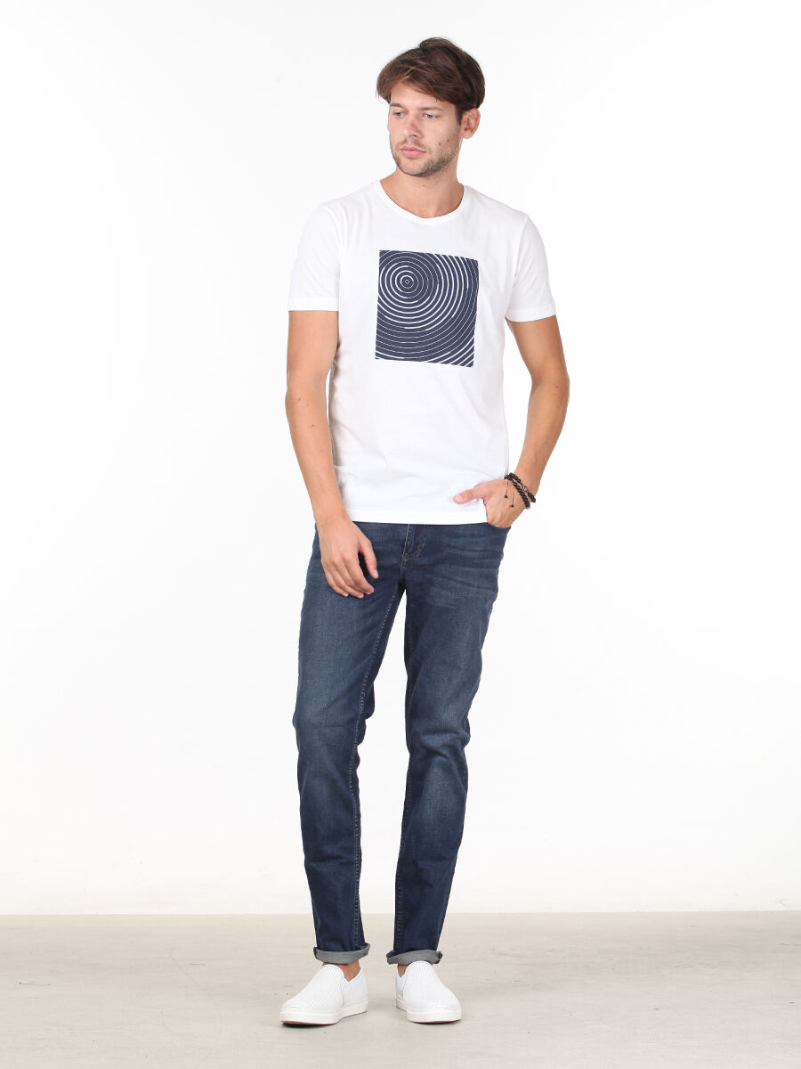 Beyaz %100 Pamuk T-Shirt - 2
