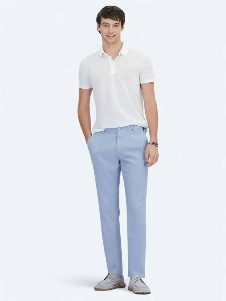 Beyaz Desenli Polo Yaka T-Shirt - 2
