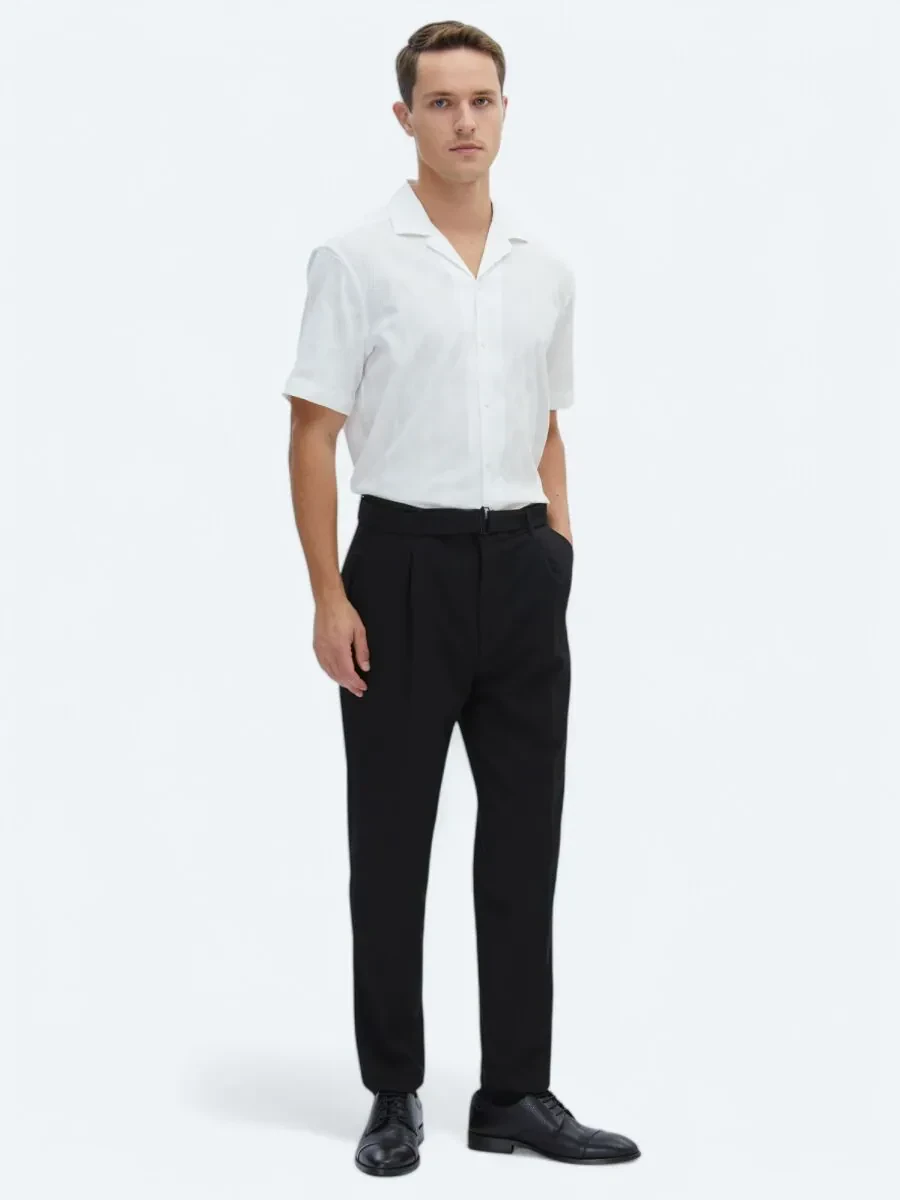 Beyaz Desenli Regular Fit Dokuma Casual Pamuk Karışımlı Gömlek - 2