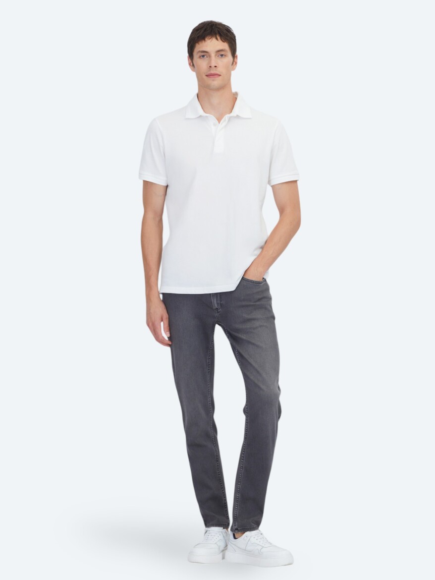 Beyaz Düz %100 Pamuk T-Shirt - KİP (1)