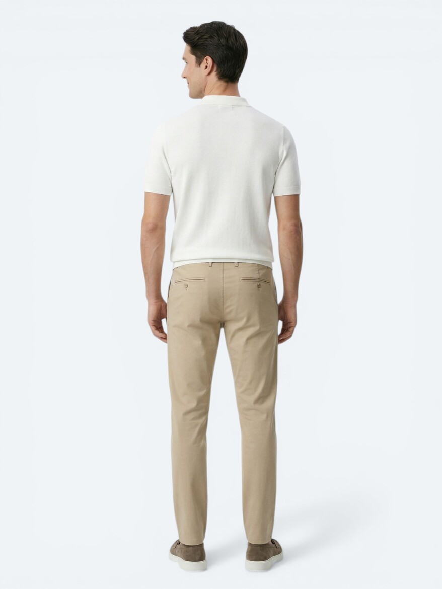 Beyaz Düz Örgü Triko - 5