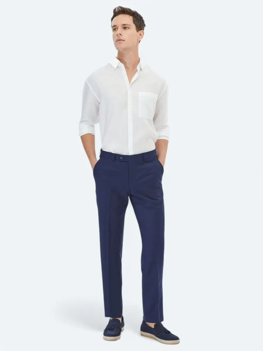 Beyaz Düz Oversize Fit Dokuma Casual Gömlek - 2