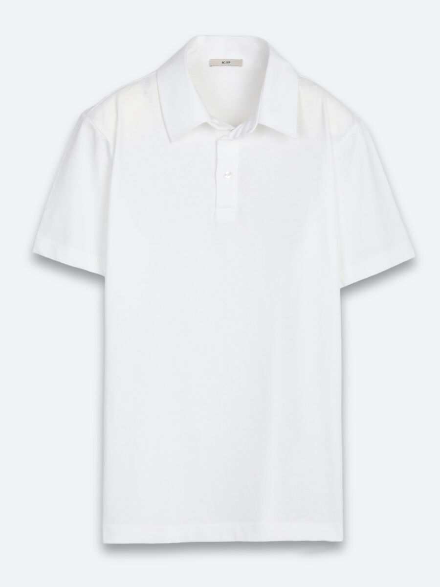 Beyaz Düz Pamuk Karışımlı T-Shirt - 6