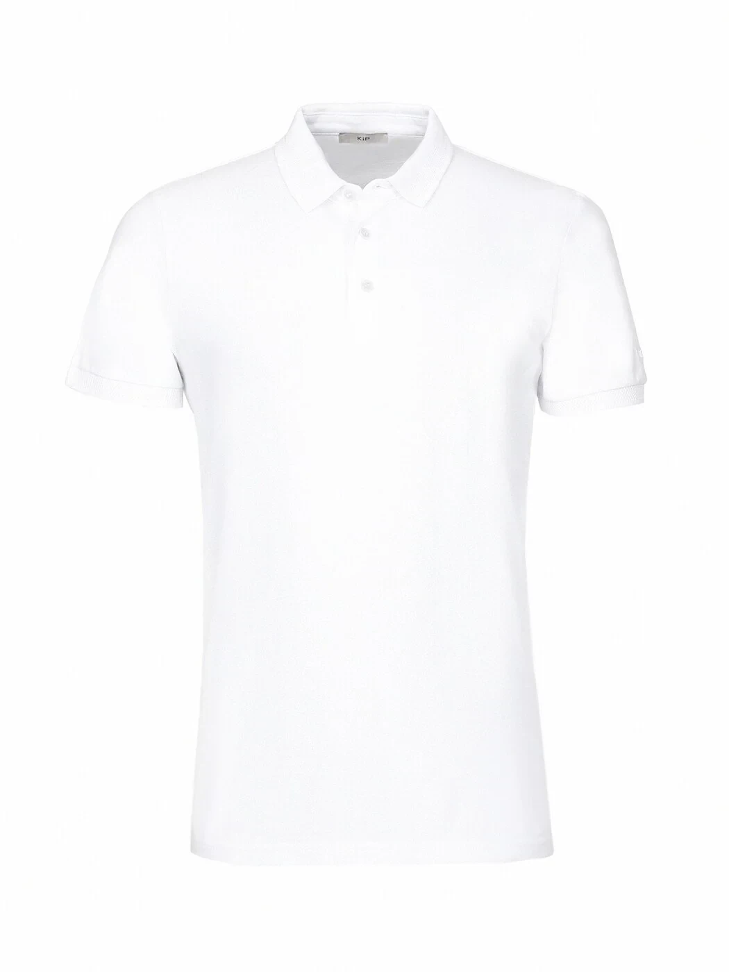 Beyaz Düz Polo Yaka %100 Pamuk T-Shirt - 6