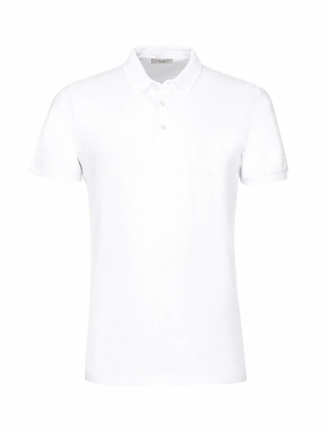 Beyaz Düz Polo Yaka %100 Pamuk T-Shirt - 6