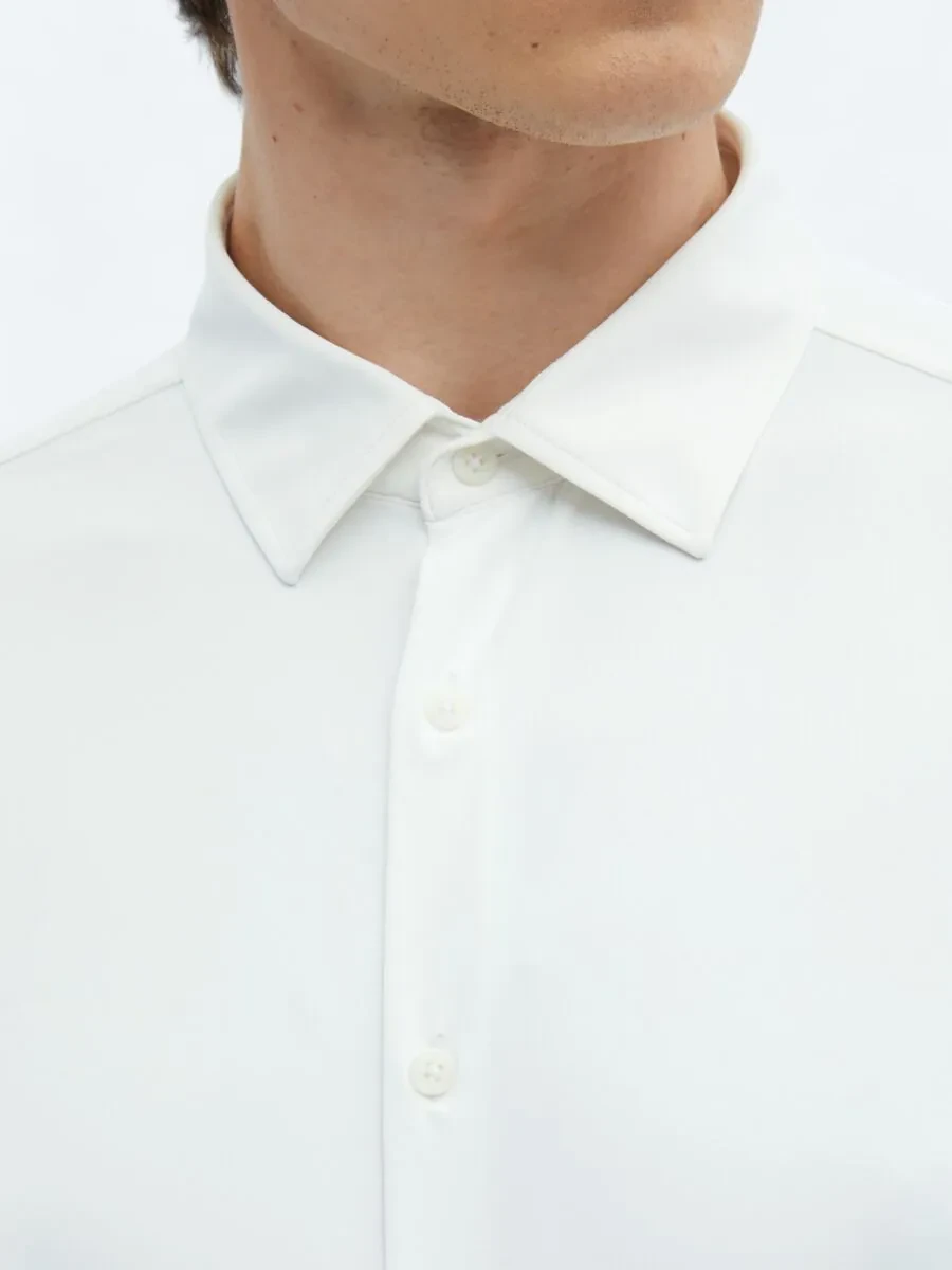 Beyaz Düz Regular Fit Casual Gömlek - 5